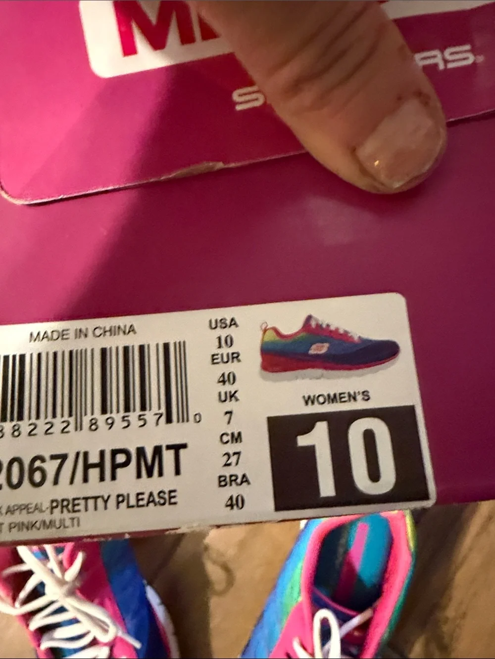 Skechers Women's Blue and Pink Athletic Sneakers